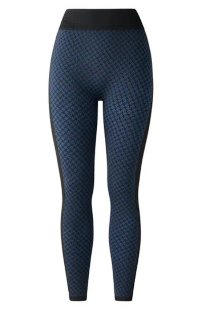 Rhone Houndstooth Check Leggings In Blue