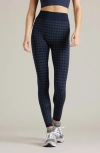Rhone Houndstooth Seamless Base Layer Leggings In Blue