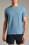 Rhone Invictus Perforated Performance T-shirt In Blue Stone