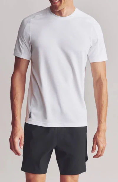 Rhone Invictus Perforated Performance T-shirt In Bright White