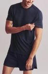 Rhone Invictus Perforated Performance T-shirt In True Navy