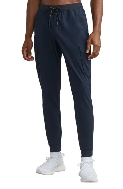 Rhone Invictus Stretch Nylon Ripstop Cargo Joggers In Blue