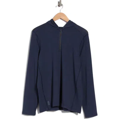 Rhone Invictus Training Quarter Zip Hoodie In True Navy