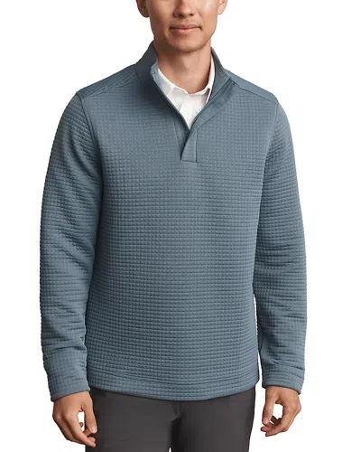Rhone Landmark Waffle Quarter Zip Sweater In Blue