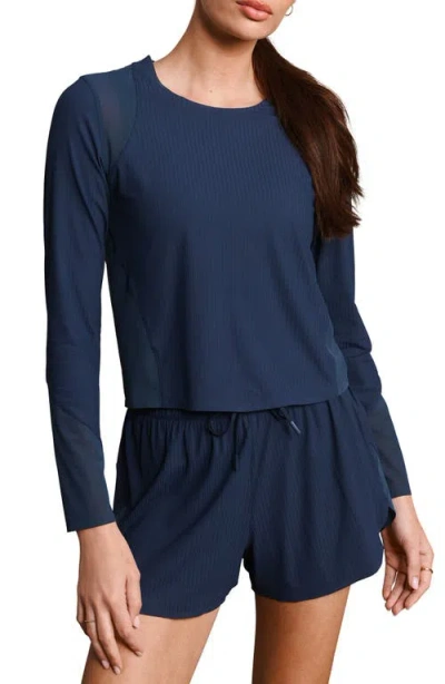 Rhone Lightspeed Performance Long Sleeve T-shirt In Blue