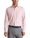 Rhone Commuter Semi Spread Collar Performance Button-up Shirt In Pink Mini