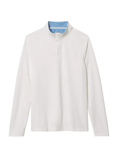 Rhone Clubhouse Performance Quarter Snap Top In Bright White