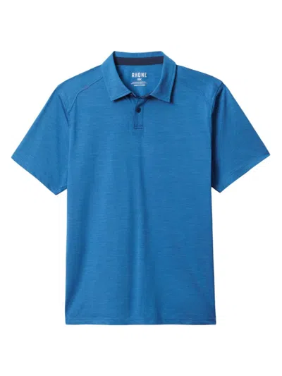 Rhone Men's Commuter Polo Shirt In Medium Blue Oxford