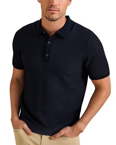 Rhone Mercer Knit Polo Shirt In Blue