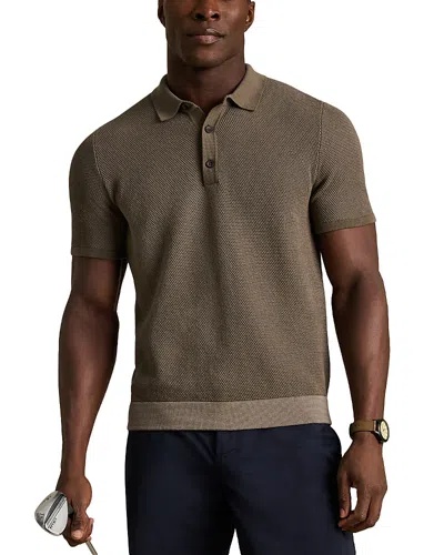 Rhone Mercer Knit Polo Shirt In Brown