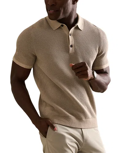 Rhone Mercer Knit Polo Shirt In Neutral