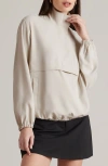 Rhone Mirage Water-repellent Half-zip Jacket In Sand