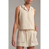 Rhone Mirage Sleeveless Performance Button-up Shirt In Neutral