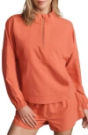 Rhone Mirage Water-repellent Half-zip Jacket In Red