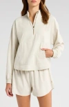 Rhone Mirage Water-repellent Half-zip Jacket In Sand