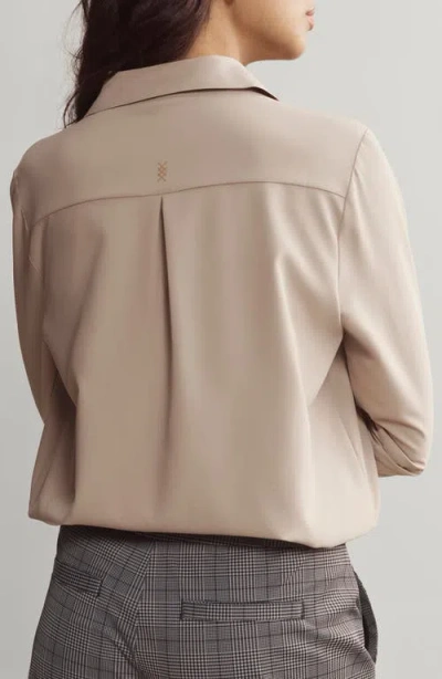 Rhone Mirage Water Repellent Performance Button-up Shirt In Taupe