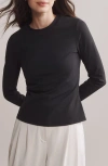 Rhone Modern Rib Long Sleeve Knit T-shirt In Black