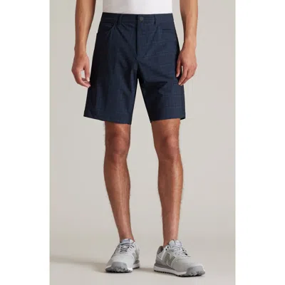 Rhone Momentum 9-inch Golf Shorts In True Navy Plaid