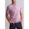 Rhone Momentum Quarter Zip Polo In Discreet Mauve