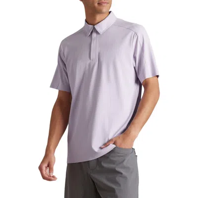 Rhone Momentum Quarter Zip Polo In Purple