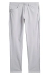 Rhone Momentum Water Repellent Flat Front Golf Pants In Sleet Gray/dark Gray