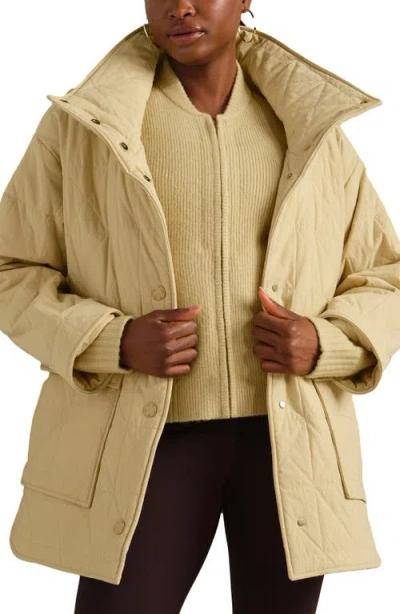 Rhone Monterey Water Repellent Quilted Jacket In Brown