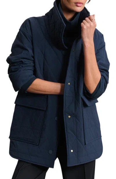 Rhone Monterey Water Repellent Quilted Jacket In Navy Blue