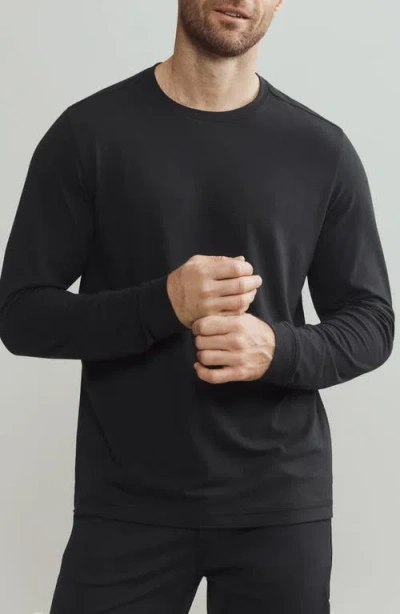 Rhone Origin Long Sleeve Crewneck T-shirt In Black