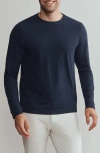 Rhone Origin Long Sleeve Crewneck T-shirt In True Navy