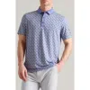 Rhone Performance Golf Polo In Purple Jewel/navy Captain La