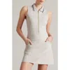 Rhone Course To Court Sleeveless Half Zip Top In Sand