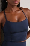 Rhone Powershine Longline Bra In Blue