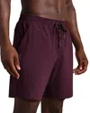 Rhone Pursuit 7 Drawstring Shorts In Purple
