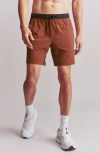Rhone Pursuit 7-inch Unlined Training Shorts In Cinnamon/black
