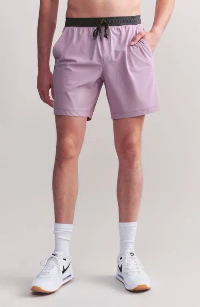 Rhone Pursuit 7-inch Unlined Training Shorts In Discreet Mauve/smoked Pearl