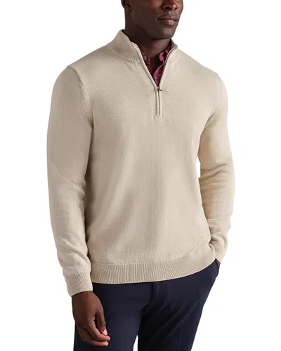 Rhone Quarter Zip Commuter Sweater In White