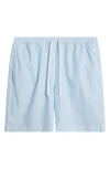 Rhone 7.5 Drawstring Shorts In Light Blue Stripe