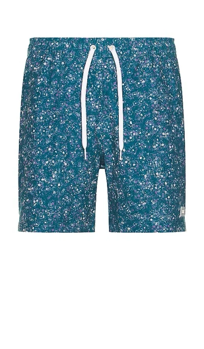 Rhone 5.5" R & R Swim Trunks Gulf Coast Blue Floral Print