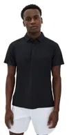 Rhone Regatta Pique Polo Black In Black