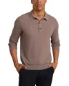 Rhone Regular Fit Long Sleeve Sweater Polo In Brown