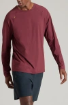 Rhone Reign Long Sleeve T-shirt In Tawny Port