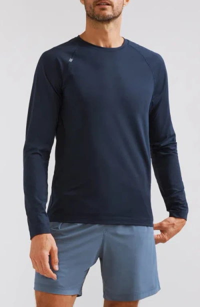 Rhone Reign Long Sleeve T-shirt In True Navy
