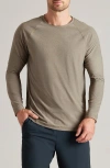Rhone Reign Long Sleeve T-shirt In Turtle Green Heather