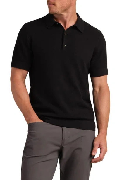 Rhone Resolve Piqué Polo Sweater In Black