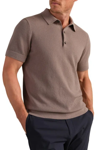 Rhone Resolve Piqué Polo Sweater In Brown