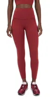 Rhone Revive 7/8 Pocket Leggings Cranberry In Red