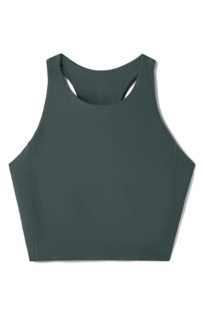 Rhone Revive Long Sports Bra In Green