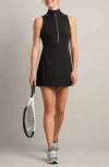 Rhone Revive Mock Neck Minidress In Black