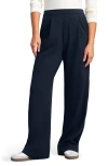 Rhone Revive Pleated Wide Leg Pants In Blue