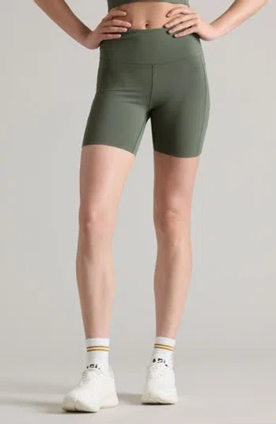 Rhone Revive Pocket Bike Shorts In Olive Shadow